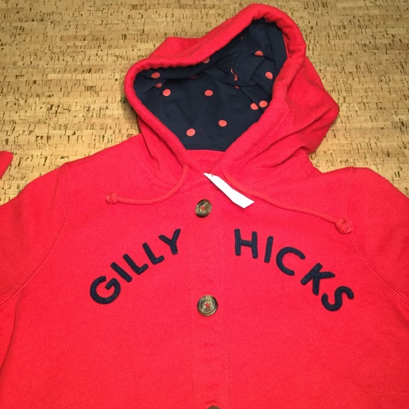 Gilly Hicks Sidney Girls Red Button Hoodie - Picture 5 of 6